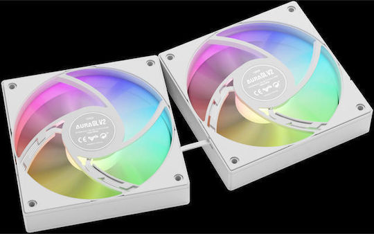 Gamdias AURA GL120 V2 (v2) CPU Water Cooling Single Fan 120mm for Socket AM4/AM5/1700/1200/115x with ARGB Lighting White