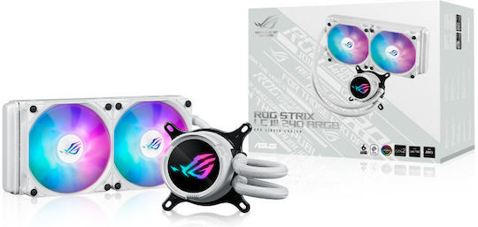 Asus ROG Strix LC III 240 v2 Υδρόψυξη AIO CPU με 2 Ανεμιστήρες 120mm και ARGB Φωτισμό Λευκή