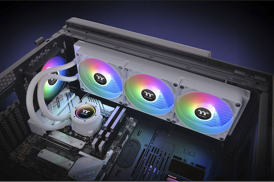 Thermaltake TH420 V2 ARGB Sync v2 Υδρόψυξη AIO CPU με 3 Ανεμιστήρες 140mm Λευκή