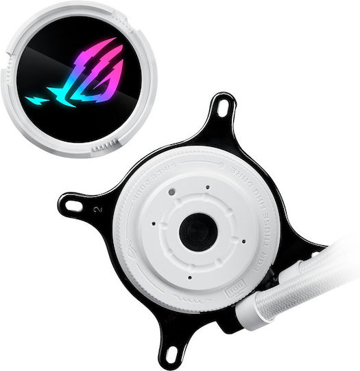 Asus ROG Strix LC III 240 v2 Υδρόψυξη AIO CPU με 2 Ανεμιστήρες 120mm και ARGB Φωτισμό Λευκή