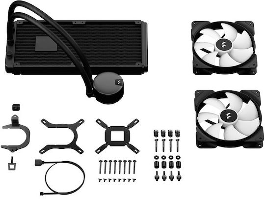 Fractal Design Lumen S28 RGB v2 Wasserkühlung AIO CPU mit 2 Lüfterabmessung 140mm