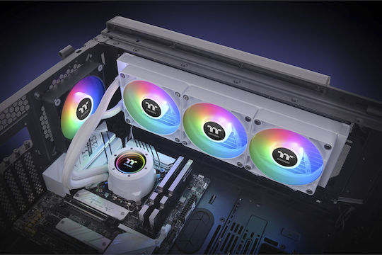 Thermaltake TH360 V2 ARGB Sync v2 Water Cooling AIO CPU with 3 White 120mm Fans