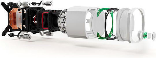 Ekwb Nucleus AIO CR240 Lux D-RGB Water Cooling System AIO CPU with 2 120mm White Fans
