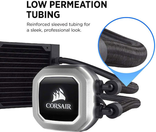 Corsair Hydro Series H75 White Υδρόψυξη Επεξεργαστή Μονού Ανεμιστήρα 120mm για Socket AM4/1200/115x