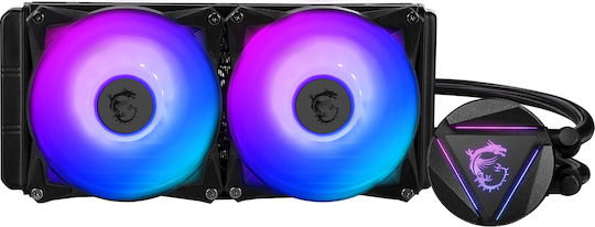 MSI MPG CORELIQUID D240 Охлаждане AIO CPU с 2 Вентилатора 120mm и ARGB Осветление