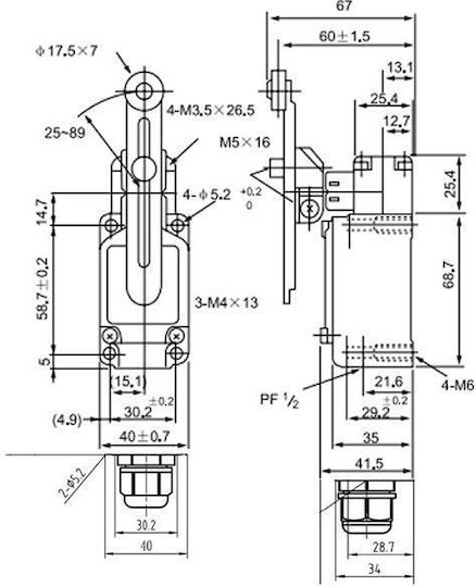 Cntd On-Off switch Limit 1pcs