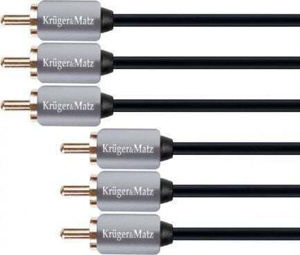 Kruger & Matz Cable 2x RCA male - RCA male 1.8m KM0307
