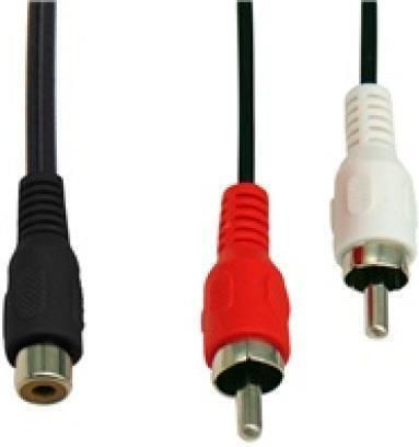 Cable RCA male - RCA female 0.25m 01.037.0326