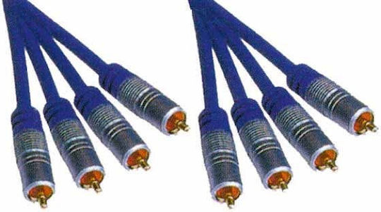 Bridge Cable Kal Electronics Cable 3x RCA male - 3x RCA male 5. Cable RCA male - RCA male 5.5m