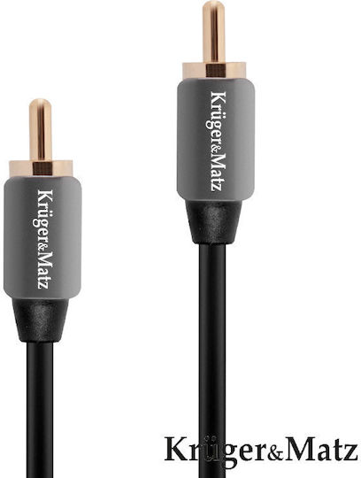 Kruger & Matz Cable RCA male - RCA male 1.8m KM0302