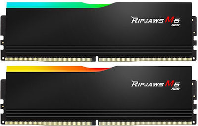 G.Skill Ripjaws M5 RGB 32GB DDR5 RAM με 2 Modules (2x16GB) και Ταχύτητα 6400 για Desktop