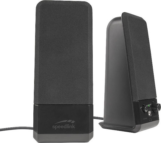 SpeedLink SL-8004-BK Ηχεία Υπολογιστή 2.0 με Ισχύ 5W Μαύρα