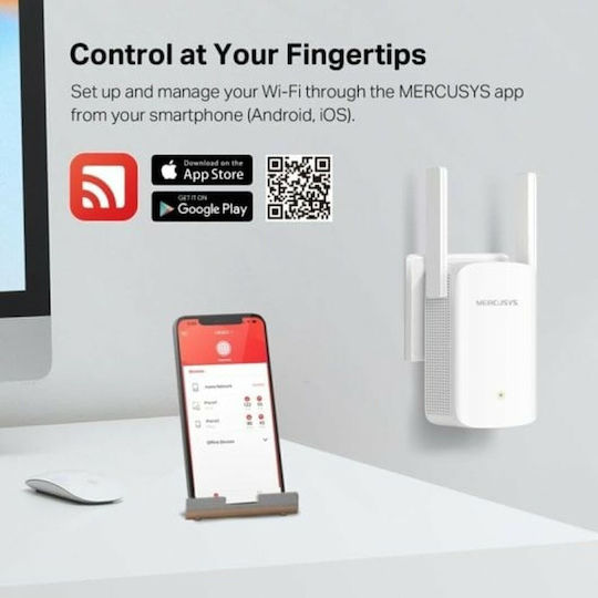 Mercusys ME60X v1 WiFi Extender Dual Band (2.4 & 5GHz) 1500Mbps
