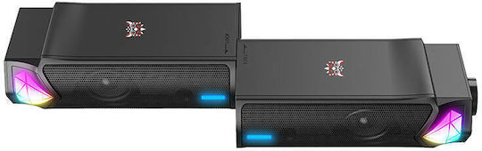 Onikuma L1 2.0 Speakers with RGB and Bluetooth 5W Black