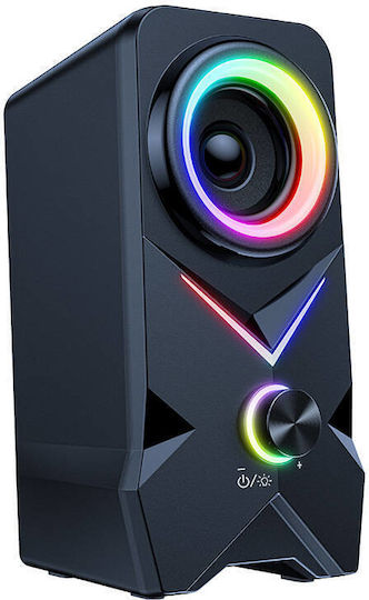 Onikuma L2 Difuzoare de Calculator 2.0 cu Iluminare RGB și Putere 10W în Negru Culoare