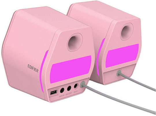 Edifier G2000 RGB 2.0 Wireless Speakers with RGB and Bluetooth 32W Pink