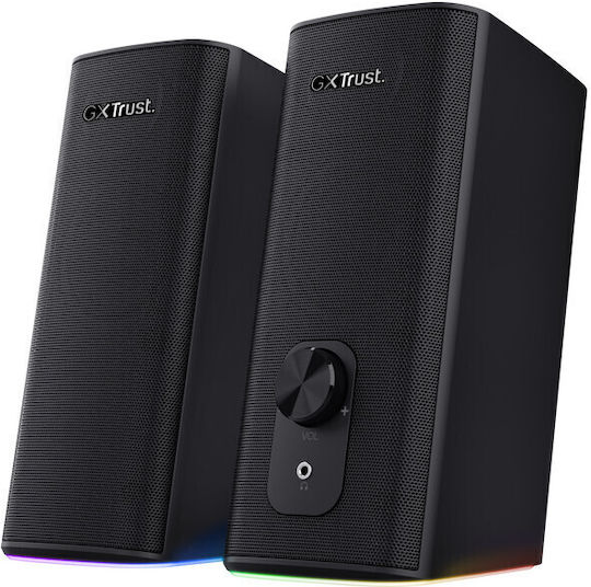 Trust GXT 612 Cetic Ηχεία Υπολογιστή 2.0 με RGB Φωτισμό και Bluetooth Ισχύος 10W σε Μαύρο Χρώμα