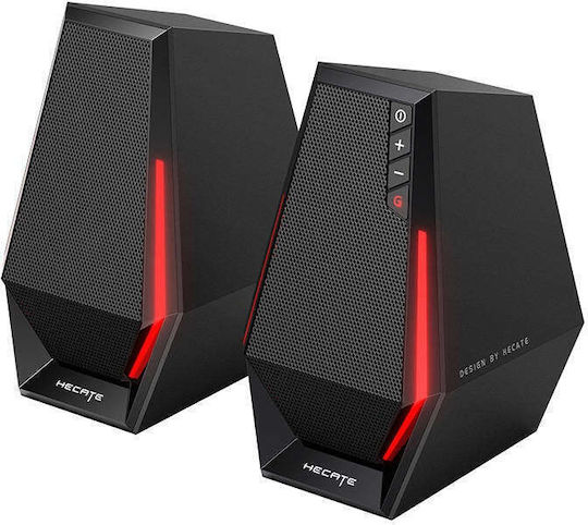 Edifier Hecate G1500 Ασύρματα Ηχεία Υπολογιστή 2.0 με RGB Φωτισμό και Bluetooth Ισχύος 5W Μαύρα