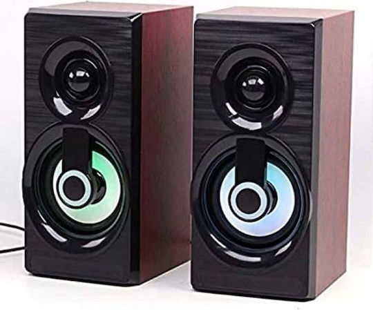 FT FT-170 Ηχεία Υπολογιστή 2.0 με Ισχύ 6W Καφέ