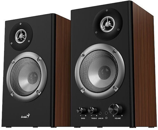 Genius SP-HF1200B Computer Speakers 2.0 With Power 36W Brown