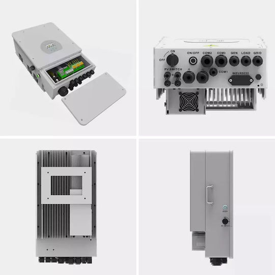 V-TAC Invertoare Hibrid Cu O Singură Fază Unda Sinusoidală Pură Putere 6000W Cu Tensiunea De Intrare 230V (Cu O Singură Fază) 11529