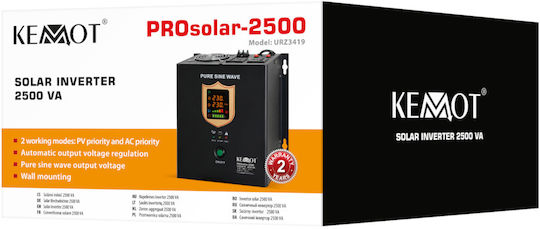 Kemot ProSolar-2500 Pure Sine Wave Power Inverter 2500W with Input Voltage 24V Single Phase URZ3419