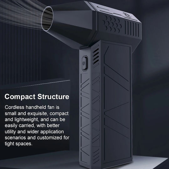 Techsuit Mini Super Jet Fan X3 Wireless Cleaning 3000mah 130000rpm Black