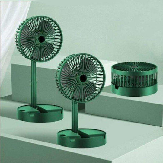 Rechargeable Folding Mini USB Cooling Fan Telescopic – Green