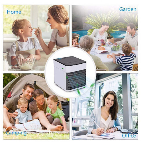 Auto Gs Ultra Mini Air Conditioner USB with Water and Lighting 10W Silver