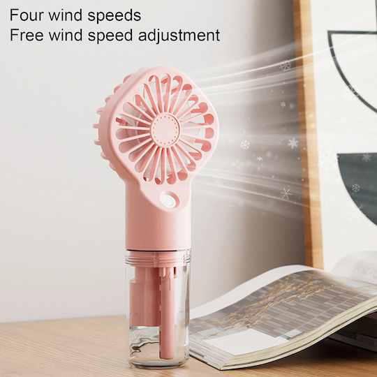 Techsuit Handheld Fan USB with Water Pink