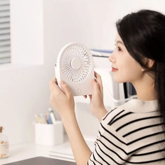 Techsuit Mini Fan Ct-108 Portable Rechargeable Usb White