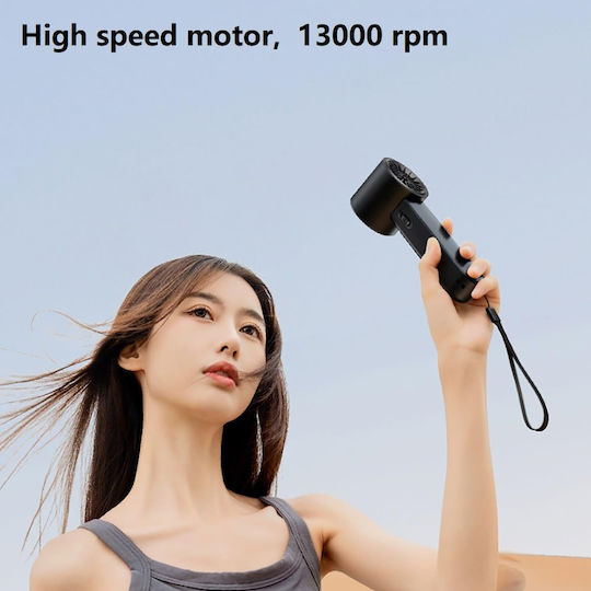 Techsuit Premium Handventilator F83 Tragbar Verstellbar Wiederaufladbar 4800mAh Schwarz