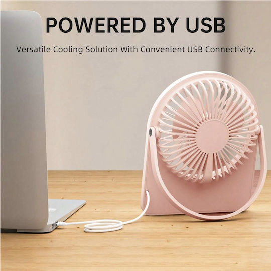Techsuit Mini Fan Ct-108 Portable Rechargeable Usb White