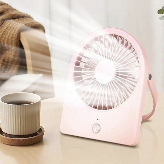 Techsuit Mini Fan Ct-108 Portable Rechargeable Usb White