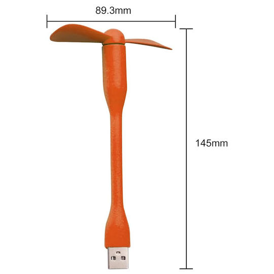 Techsuit Tuf1 Вентилатор USB 2W Оранжев
