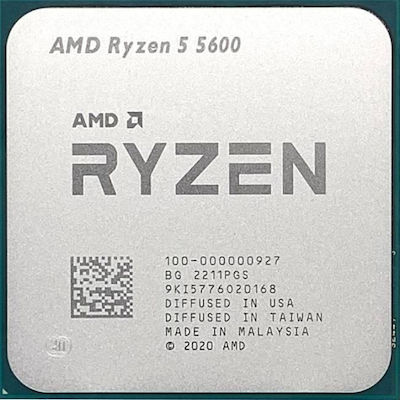 AMD Ryzen 5 5600 3.5GHz Επεξεργαστής 6 Πυρήνων για Socket AM4 σε Tray με Ψύκτρα