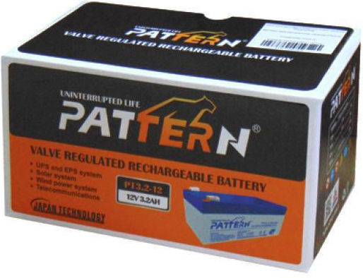 Pattern Battery PT3.2-12 Батерия UPS с Капацитет 3.2Ах и Напрежение 12V 1бр