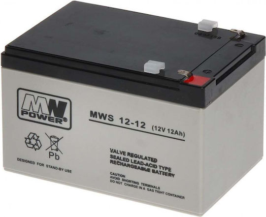 MW Power MWS 12-12 Батерия UPS с Капацитет 12Ах и Напрежение 12V 1бр