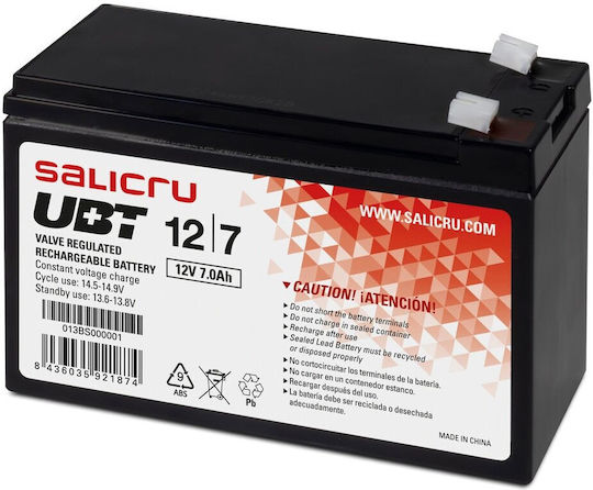 Salicru Μπαταρία UPS με Χωρητικότητα 7Ah και Τάση 12V 013BS000001 1τμχ