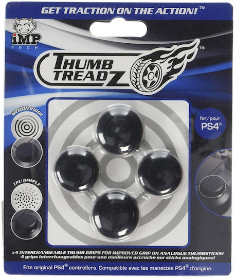 Imp Tech Thumb Grips Χειριστηρίου για PS4 σε Μαύρο χρώμα