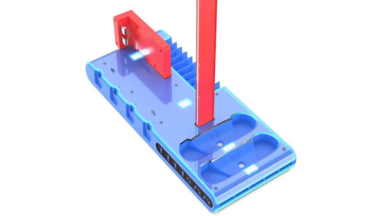 Imp Tech Charging Station for 6 controllers Switch / Switch OLED Charge and Store with LED lighting Multicolor