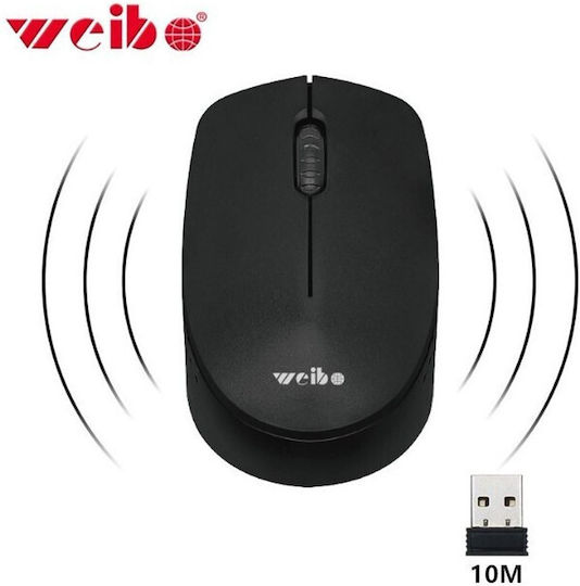 Weibo RF-6500 Kabellos Ergonomisch Bluetooth Maus Schwarz