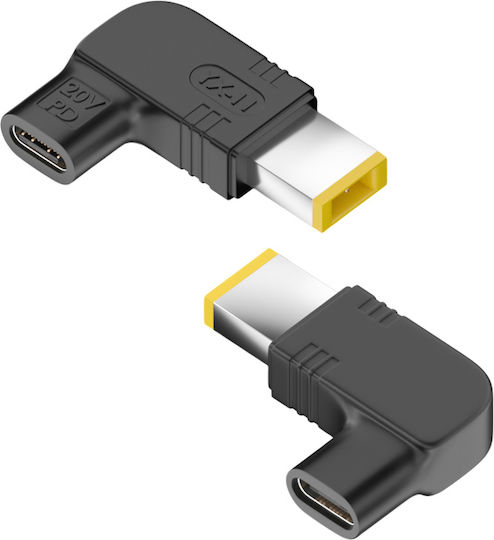 Powertech Ladegerät Stecker USB-C auf HP 4,8x1,7mm Schwarz