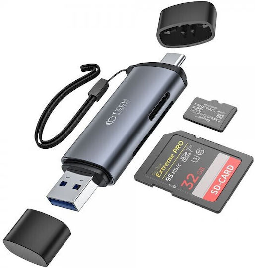 Tech-Protect Ultraboost Kartenleser USB 3.0 Typ-C für /S/D/ /m/i/c/r/o/S/D/ / / / / Gray