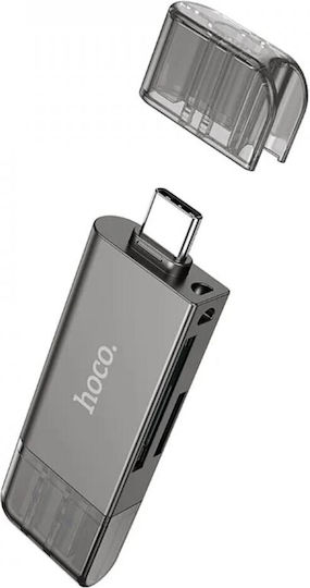 Hoco Card Reader USB 3.0 για microSD Γκρι