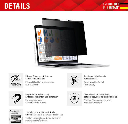 Displex Bildschirm-Filter für Laptop 15"