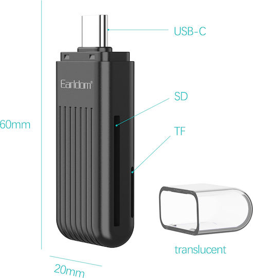 Earldom Card Reader Type-C για SD