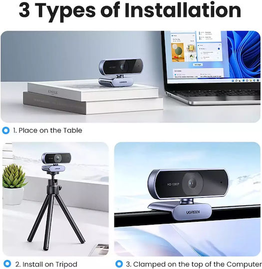 Ugreen CM678 Full HD 1080p Web Camera Silver