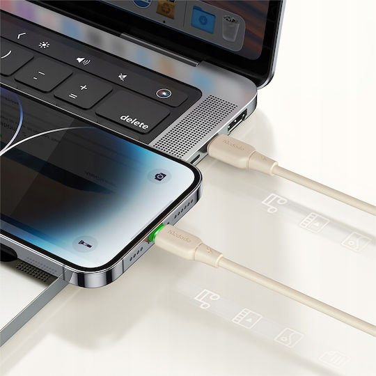Mcdodo LED USB-C zu Lightning Kabel 36W Beige 1.2m (CA-4760)