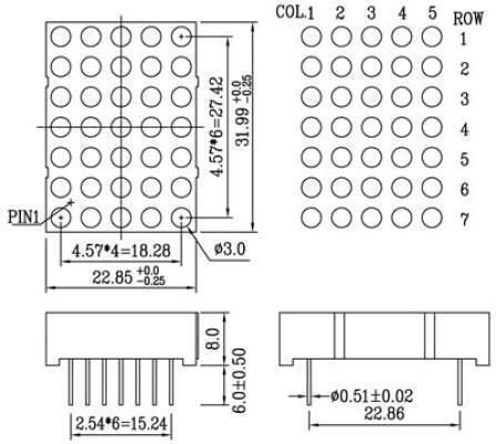 Οθόνη Matrix 5x7 Χαρακτήρων (01.021.0068)